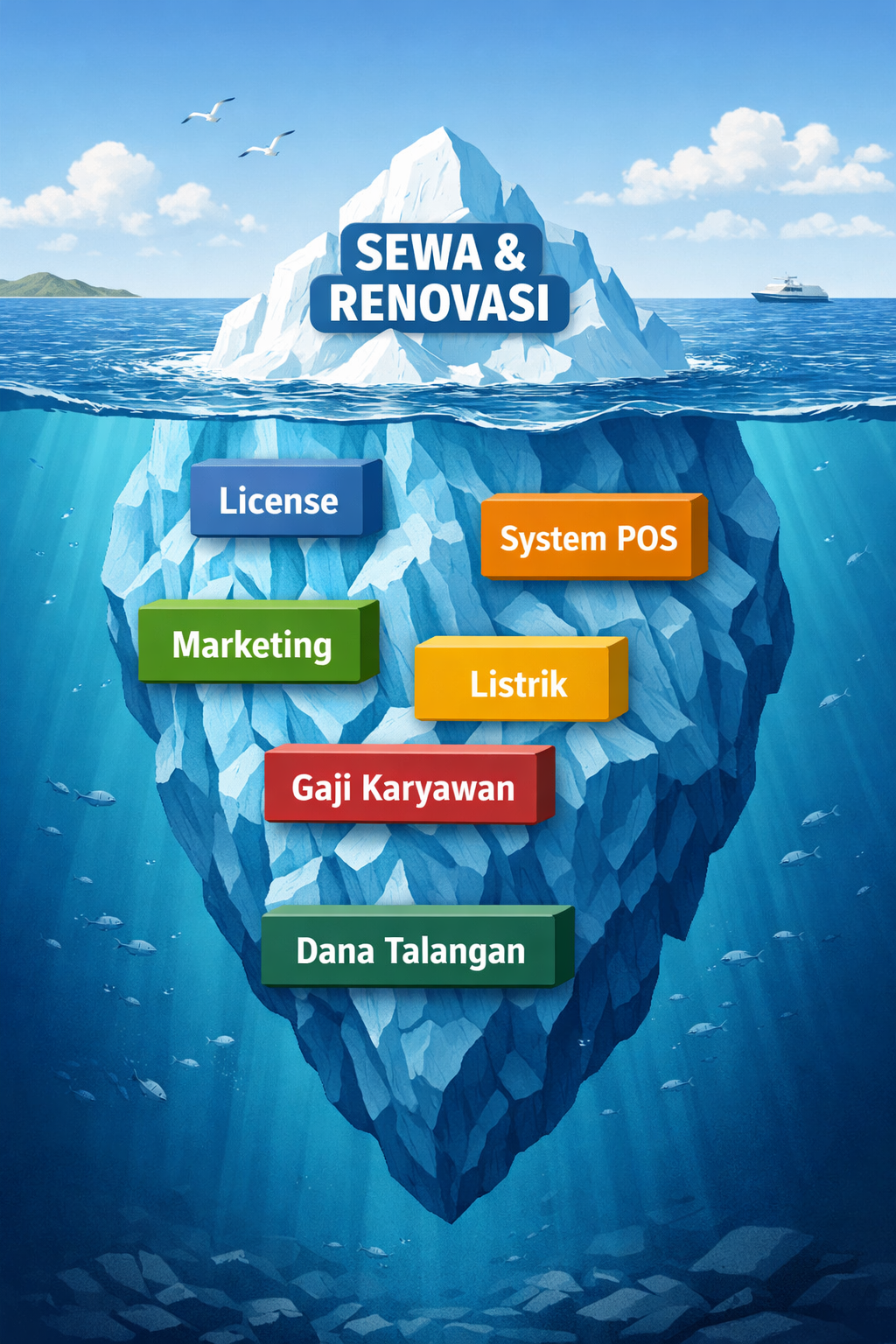 Modal Buka Toko Bukan Cuma Sewa Ruko! Waspadai “Gunung Es” Biaya Tersembunyi